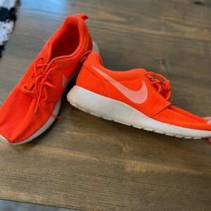 Nike Bright Orange Sneakers with White Sole